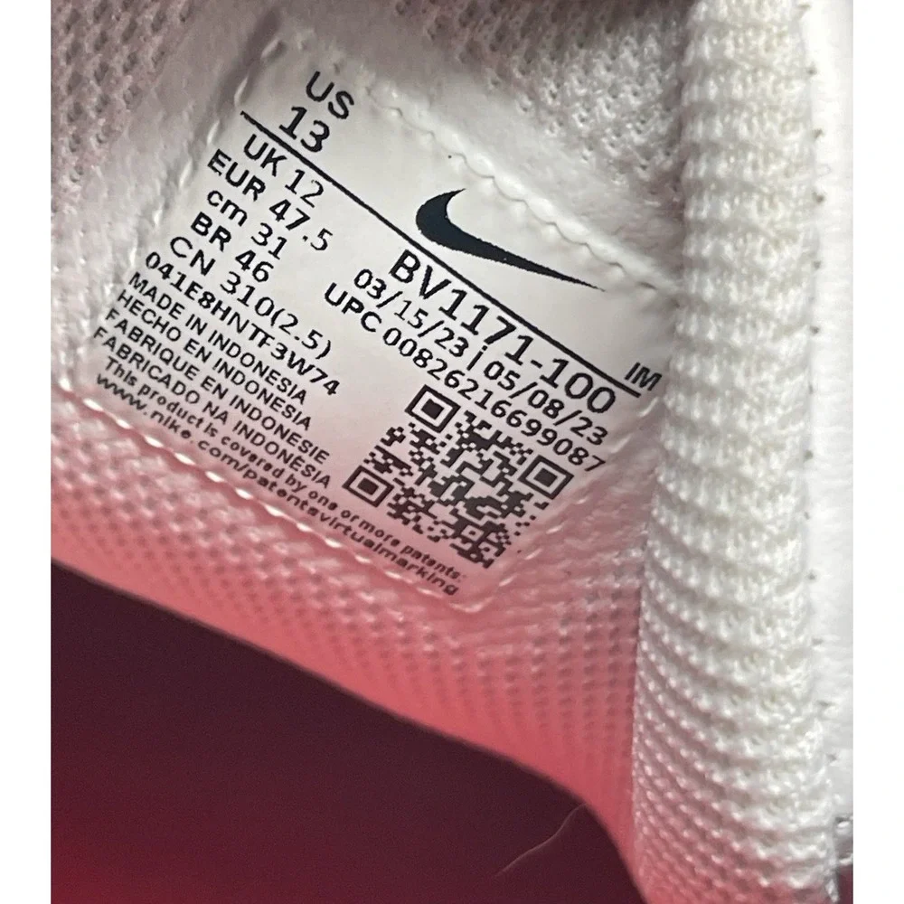 Nike Air Max LTD 3 Shoes Mens 13 White Red Running Low‎ Top Sneakers BV1171-100